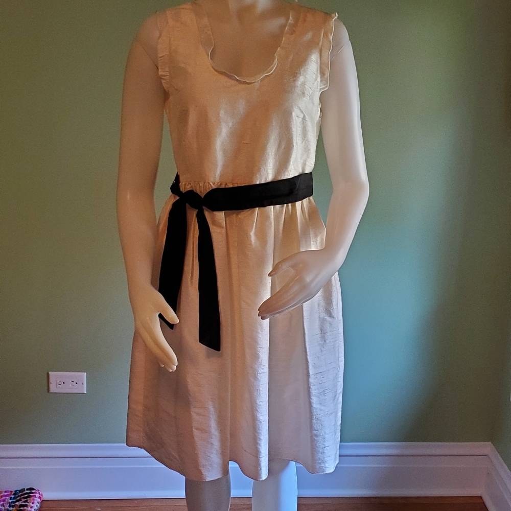 Pink Tartan Raw Silk Dress